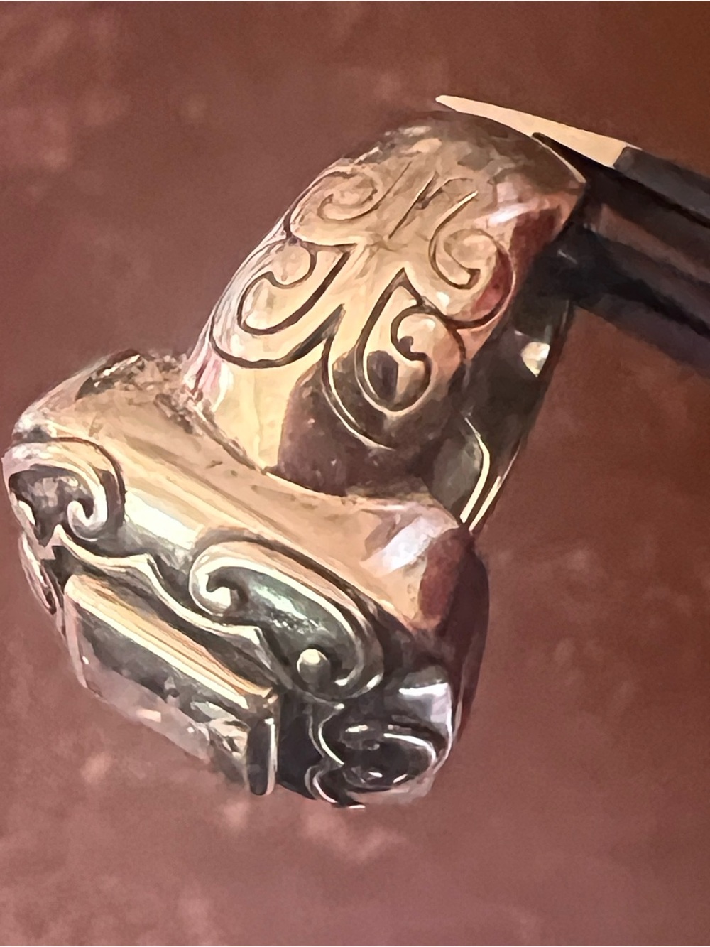 Silpada Silver Ring with Clear Square Stone and Filigree - Picture 12 of 16